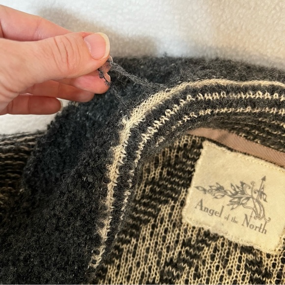 *SOLD* Anthropologie Angel of the North Equinox Gray Open Cardigan Sweater - Picture 6 of 13